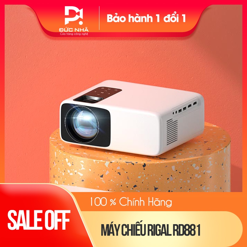 Máy chiếu Rigal RD881  Full HD 1080p - Tích hợp android | Máy chiếu mini gia đình chính hãng