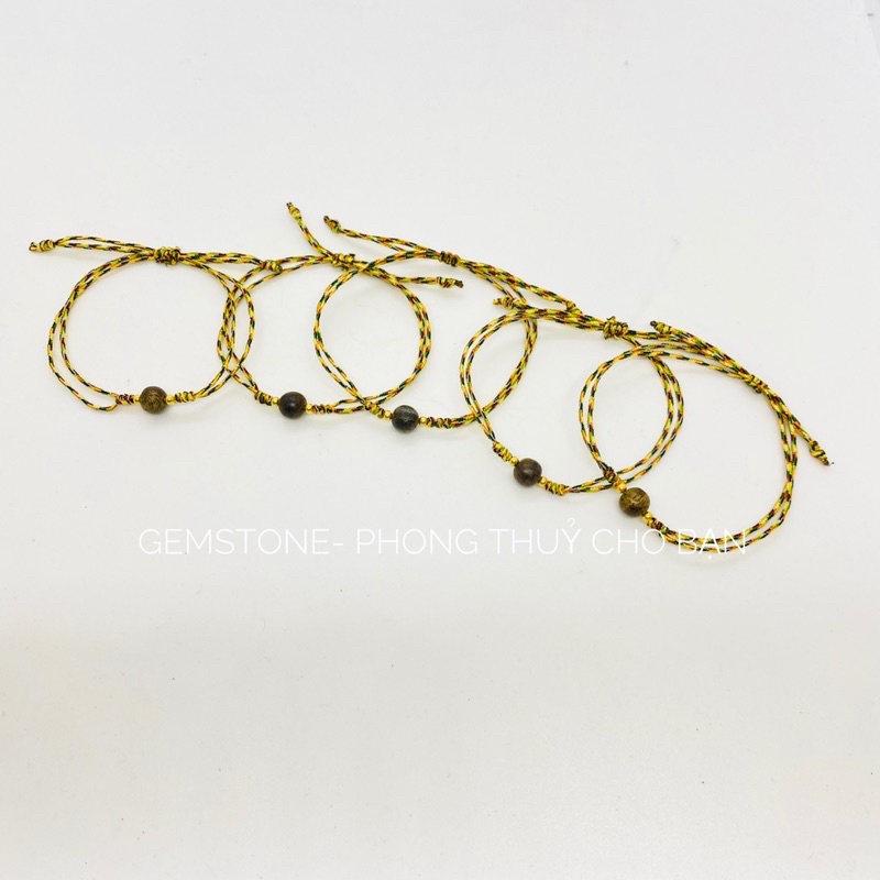 Vòng Tay Chỉ Ngũ Sắc Mix Hạt Trầm Hương Bi Bạc Bình An May Mắn, Vòng Chỉ Ngũ Sắc Đem Lại Cát Tường