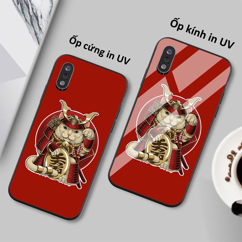 💥 Ốp mèo Thần Tài chiến binh Samurai 💥 Ốp màu đỏ may mắn iphone 6s/6/7/8 plus/x/xr/xs max/11 pro max/12 promax MEO0029