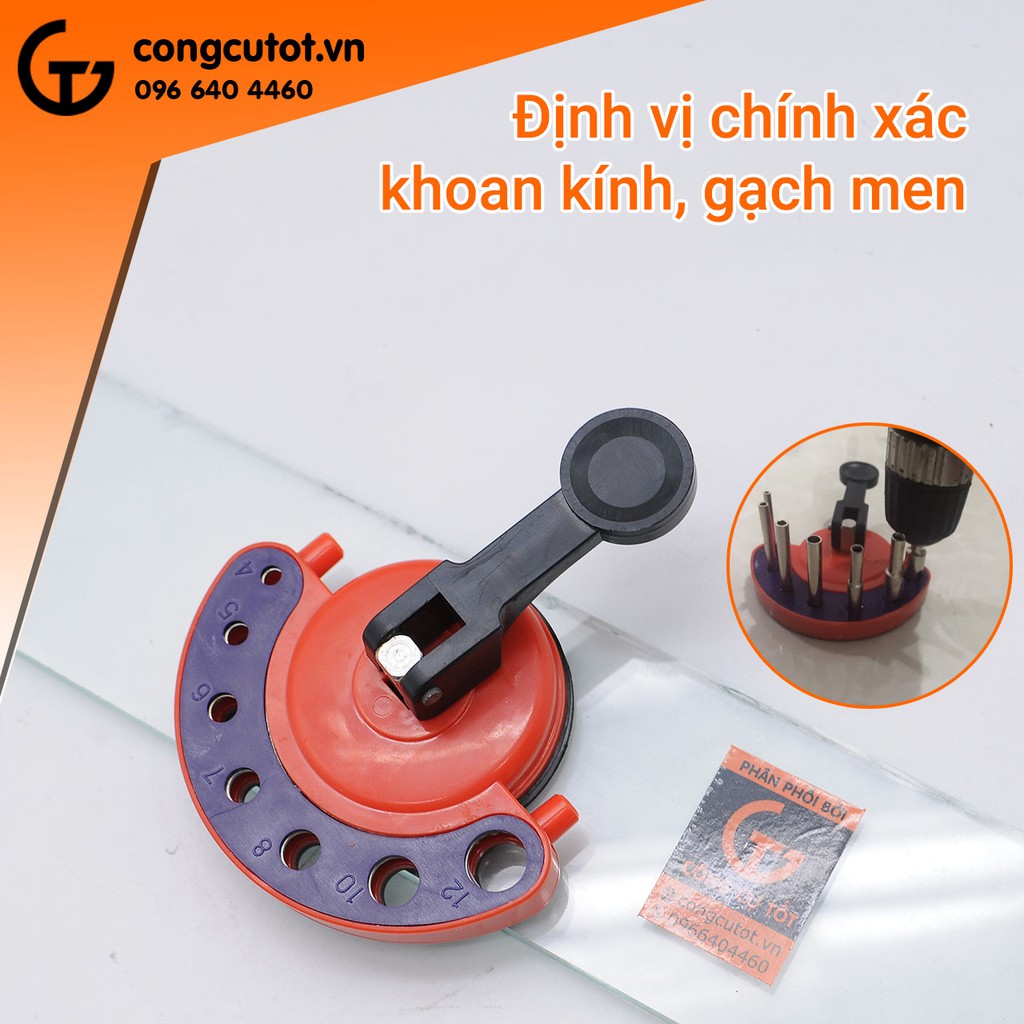 Khung hít cố định mũi khoan kính, gạch men 4-12mm
