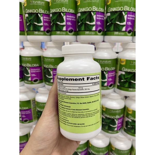 Viên Uống Bổ Não Trunature Ginkgo Biloba 120mg 340 Viên