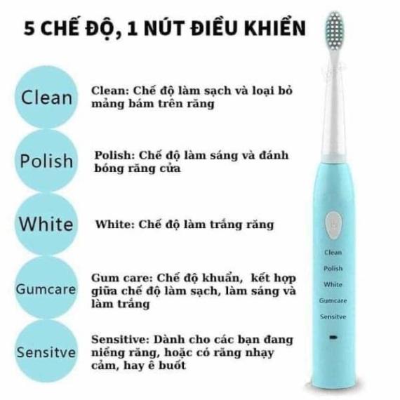 BÀN CHẢI ĐIỆN CHO NGƯỜI LỚN TĂNG KÈM 4 ĐẦU THAY THẾ TIỆN LỢI