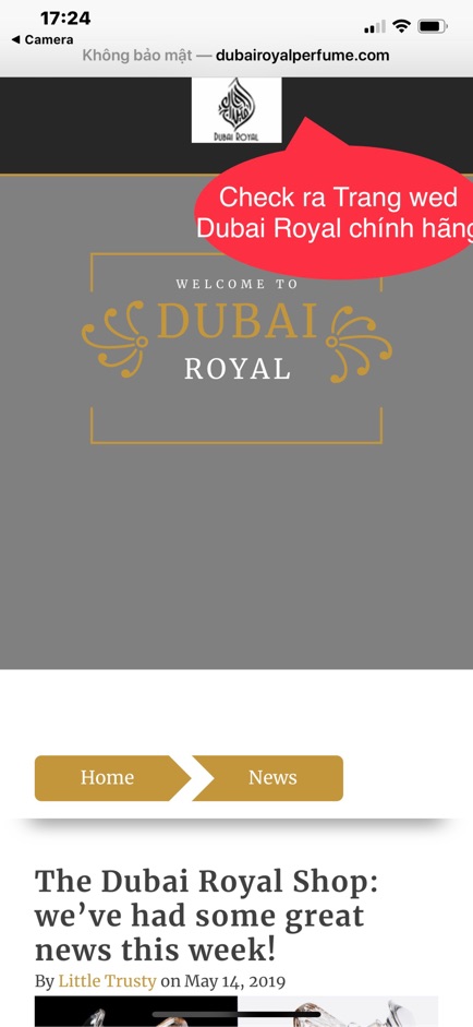 16ml Tinh dầu nước hoa hãng Dubai ROYAL nhập có giấy tờ mua hàng.
