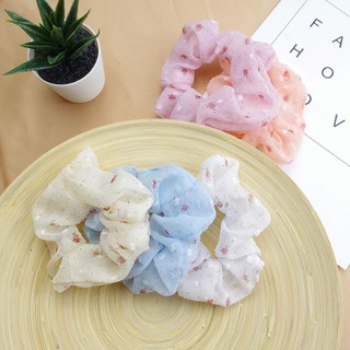 Dây Buộc Tóc Scrunchies Nụ Hồng Nhỏ - DT65