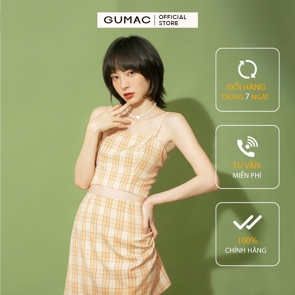 [Mã WABRGUM giảm 10% tối đa 30K đơn 99K] Áo nữ caro 2 dây GUMAC đủ màu, đủ size, cá tính năng động AB113 | BigBuy360 - bigbuy360.vn