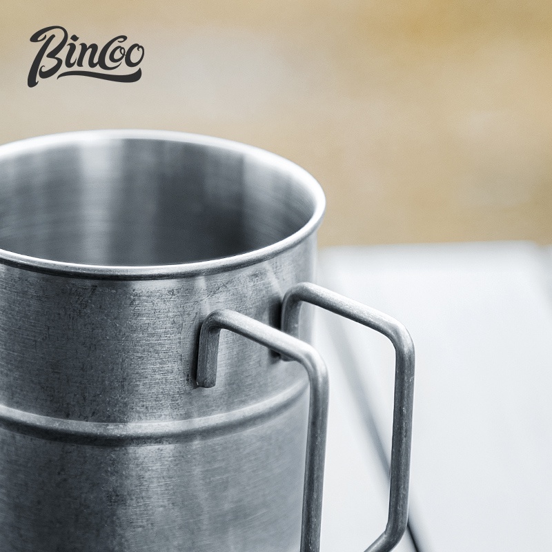Bincoo Bộ Cốc Uống Cà Phê Bằng Thép Không Gỉ 304 Nhỏ Gọn Tiện Dụng