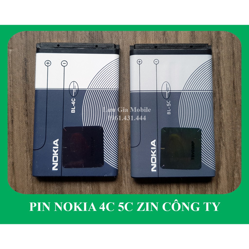 Pin Nokia 4C 5C zin công ty (2 ic chống phù) cho máy 1280, 110i...