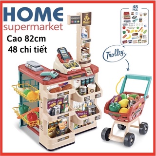 ⚡𝐇𝐎𝐌𝐄 𝐒𝐔𝐏𝐄𝐑𝐌𝐀𝐑𝐊𝐄𝐓⚡ Đồ chơi siêu thị cỡ lớn, máy quét tính tiền phát âm thanh như thật 🦁
