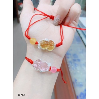 Vòng chỉ đỏ mix tỳ hưu bạc