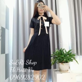 Đầm cổ somi dập ly