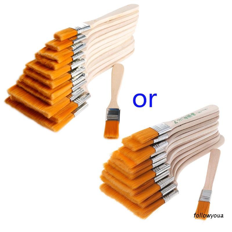 12 Cọ Vẽ Tranh Sơn Dầu Cán Gỗ