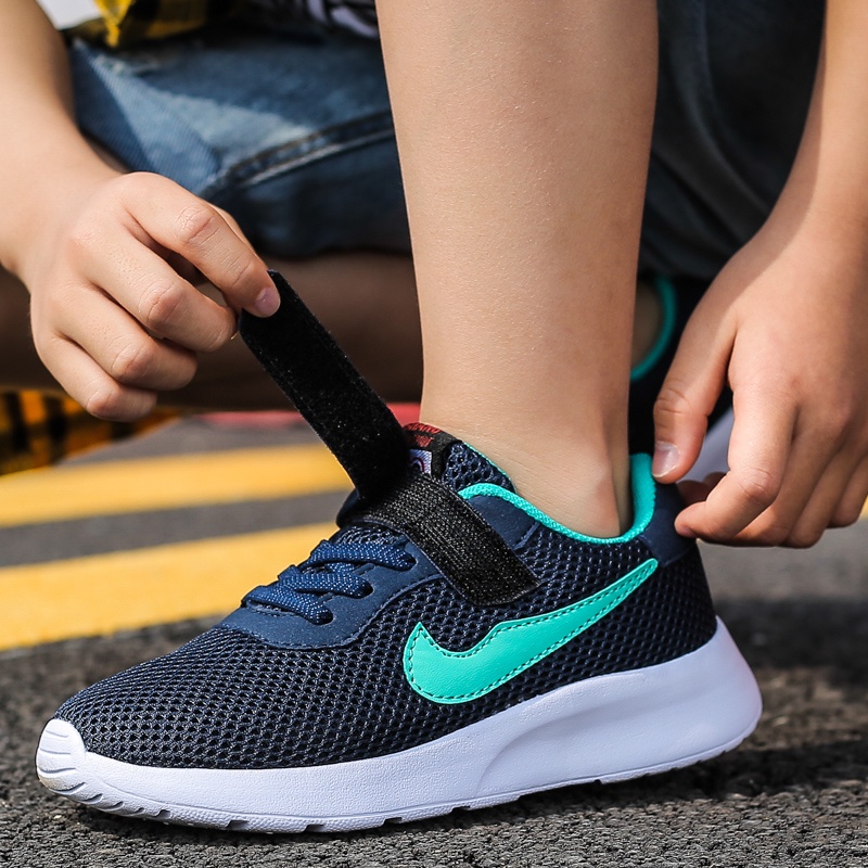 Giày Thể Thao Đan Len Thoáng Khí Cho Bé Giày thể thao lưới thoáng khí sẵn sàng cho em bé, giày chạy bộ trẻ em Velcro giày chạy bộ trẻ em giày thông thường chống mài mòn thông thường