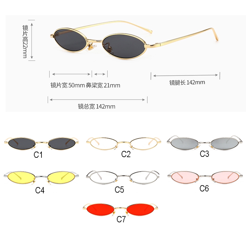 Đôi kính mát gọng hình Oval độc đáo thời trang cho nam nữ