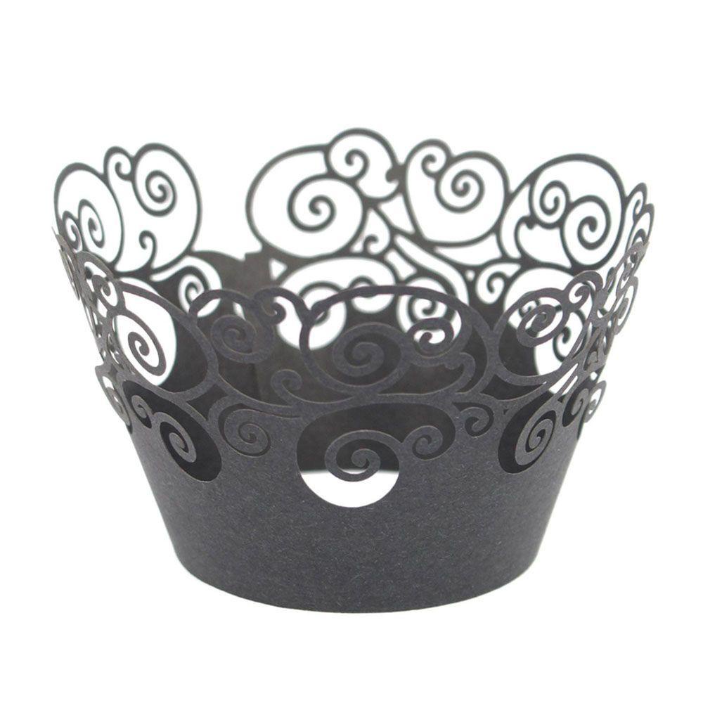 KUNHEV Set 12 Vỏ Bọc Bánh Cupcake Thiết Kế Xinh Xắn Tiện Dụng Ốp