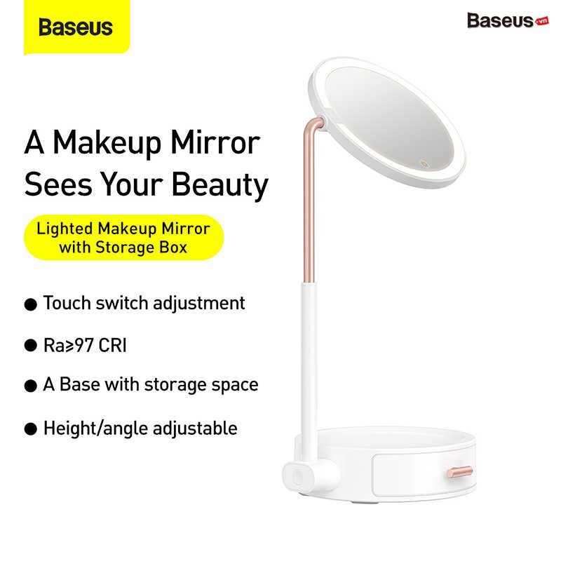 Đèn bàn thông minh kiêm gương trang điểm cảm biến Smart beauty Seri Baseus DGZM-02