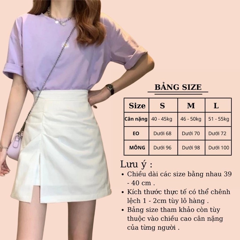 Chân Váy Nhún Dáng Chữ A Cạp Cao Gọn Eo Kiểu Bassic Chất Tuyết Mưa Siêu Hot