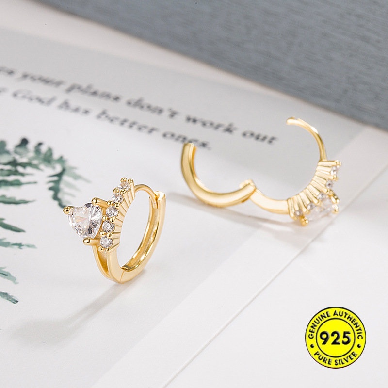 Kẹp Tai Đính Đá Hình Trái Tim U1020