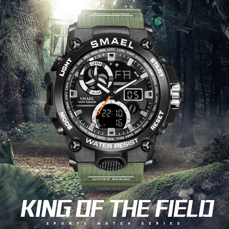 Đồng hồ thể thao nam SMAEL 1545C, đồng hồ đeo tay nam thông minh chống nước đẹp chính hãng - TOP WATCH