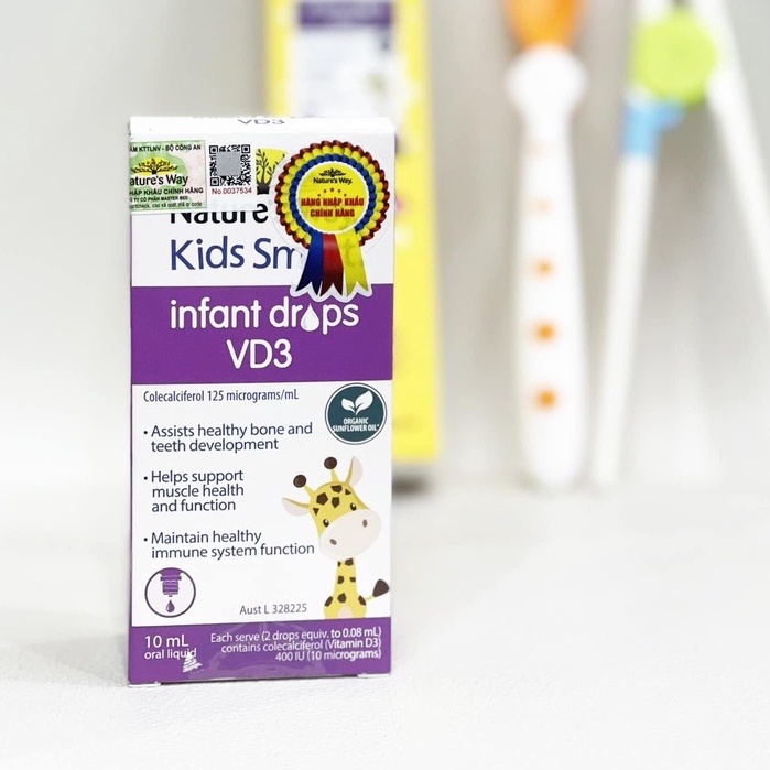 Siro Uống Nature's Way Kids Smart Infant Drops VD3 Bổ Sung Vitamin D Cho Bé 10ml