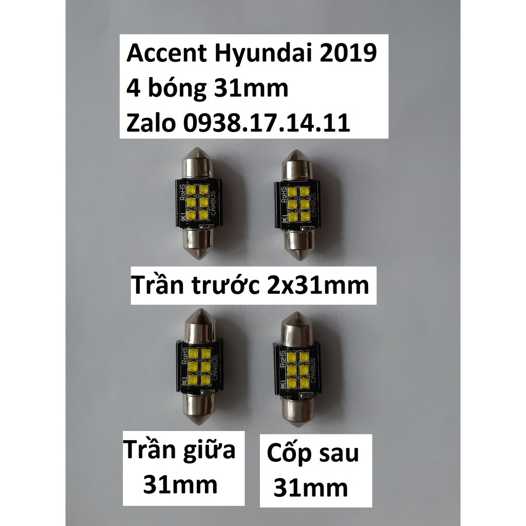 [Mã LIFEAUMAY giảm 10% tối đa 30k đơn 150k] Accent Hyundai Bộ led nội thất led trần Cree