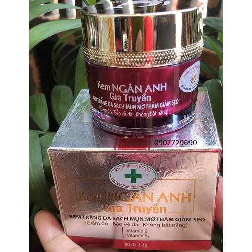KEM NGÂN ANH GIA TRUYỀN MỤN THÂM TRẮNG DA 12G , 18g, và 30g