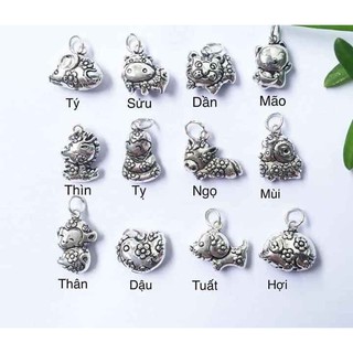 Charm 12 con giáp bạc ta cho bé