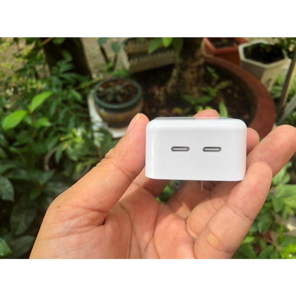 Cóc 2 cổng sạc nhanh PD 35W 2 cổng ra Type C PD xài được cho IP và nhiều dòng điện thoại