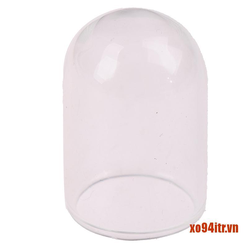 XOITR  1/12 Dollhouse Miniature Decor Glass Dome Display With 2cm metal Base