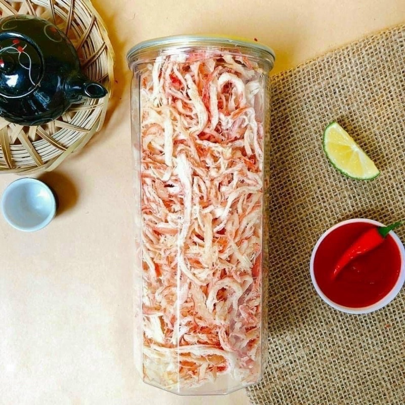 380g Mực Khô Xé Sợi Hấp Cốt Dừa NHÀ GẠO Hộp 190g LOẠI 1 Siêu Ngon Kèm Tương Ớt