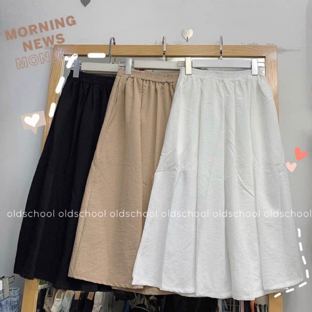 [Qùa Tặng Dây Buộc Tóc Bạn Nhé] CHÂN VÁY ĐŨI HÀN TÚI XẺ, chân váy đũi dáng dài 3 màu cực xinh (ảnh thật/sẵn) | BigBuy360 - bigbuy360.vn