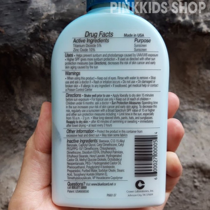 Kem chống nắng Blue Lizard Sensitive SPF 30 148ml