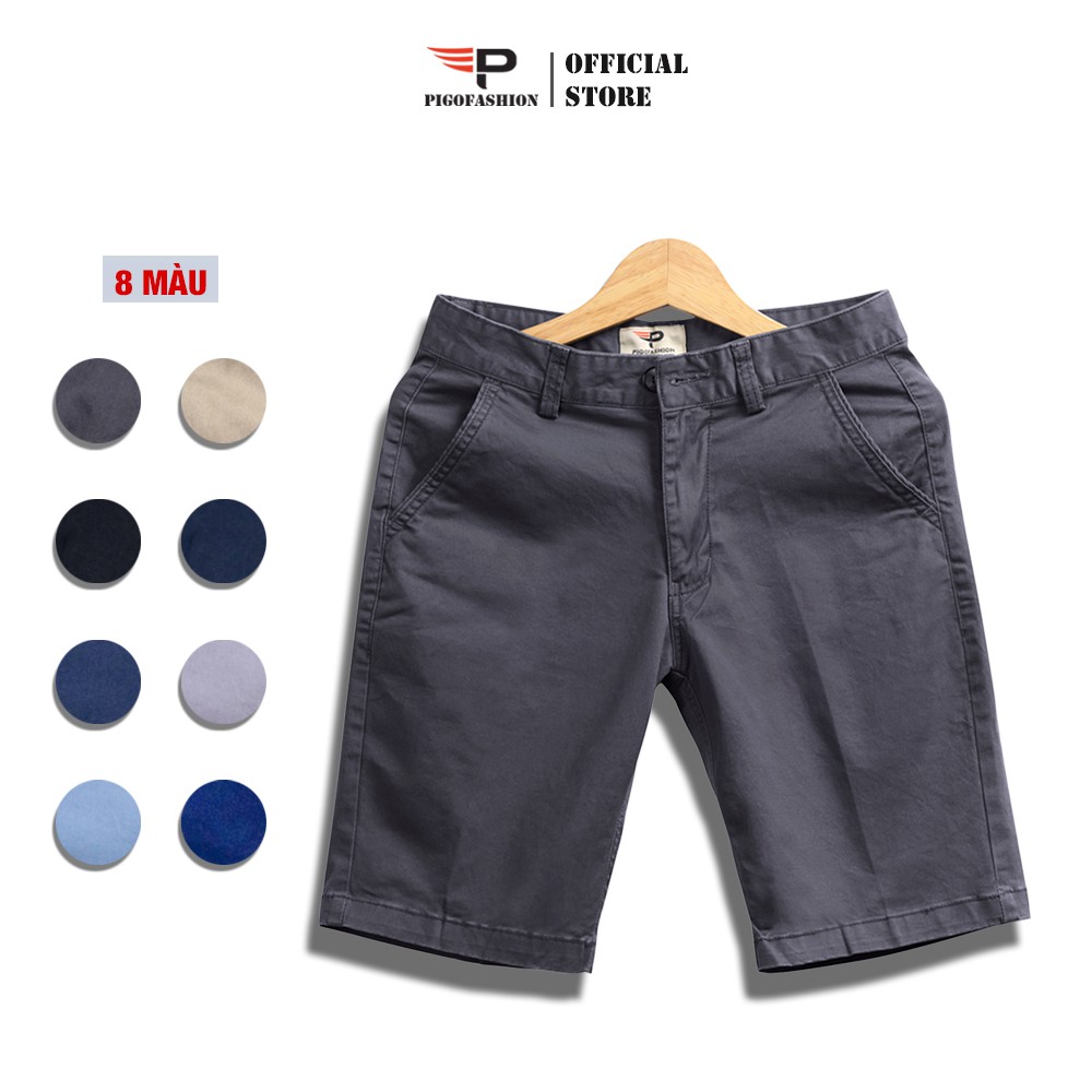 Quần short kaki cao cấp PigoFashion PSK03 màu rêu xám