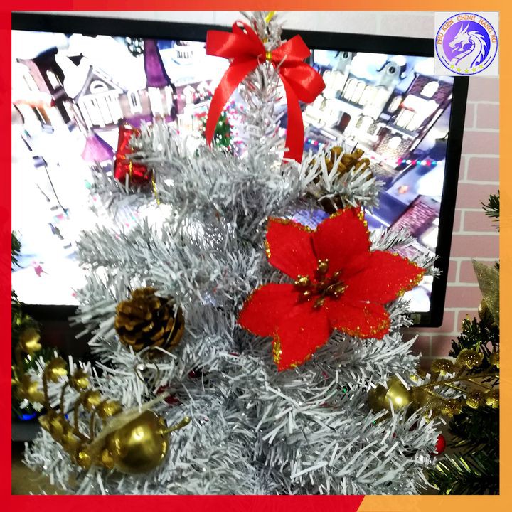 Cây Thông Noel Màu Trắng Bạc 40 - 60 cm Trang Trí Lễ Giáng Sinh