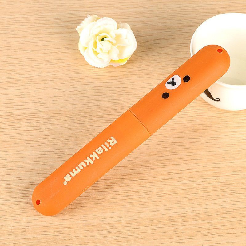 Vỏ Bọc Bảo Vệ Bàn Chải Đánh Răng Di Động Hình Gấu Cho Hoạt Động Ngoài Trời