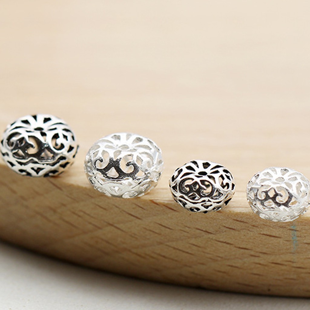 Phụ kiện Charm bạc Hạt spacer rỗng
