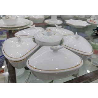 SET BÁT ĐĨA MEN SỨ TÔ CHÉN ĂN CƠM HOA VĂN ĐẸP