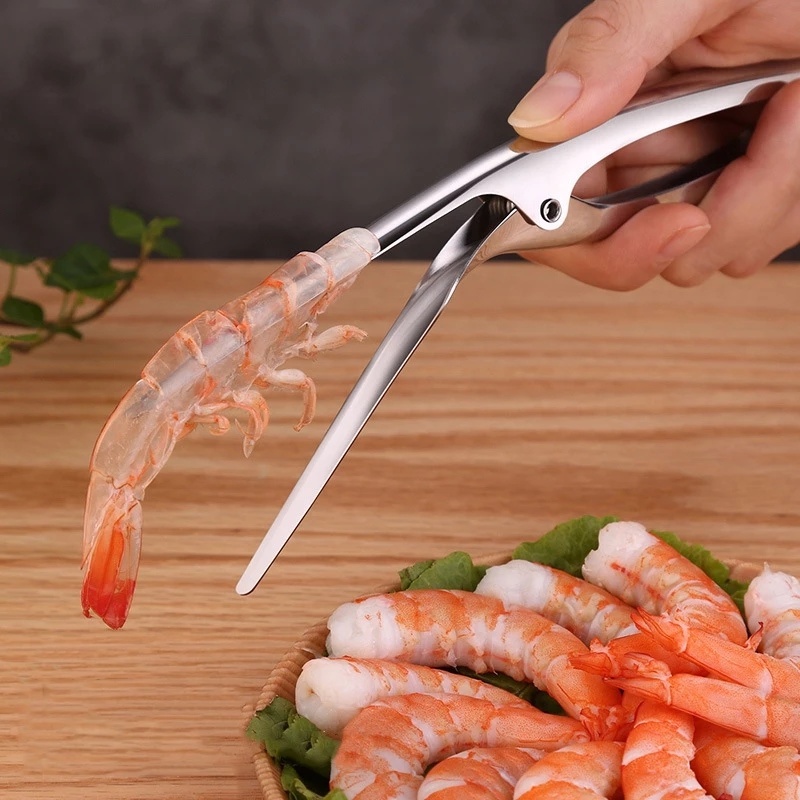 Dụng Cụ Lột Vỏ Tôm Tiện Lợi Bằng Thép Không Gỉ