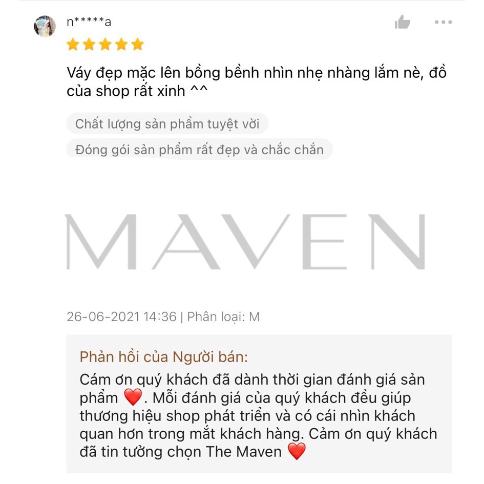 MAVEN - Chân váy trắng rũ phồng dáng dài M'aimer Skirt
