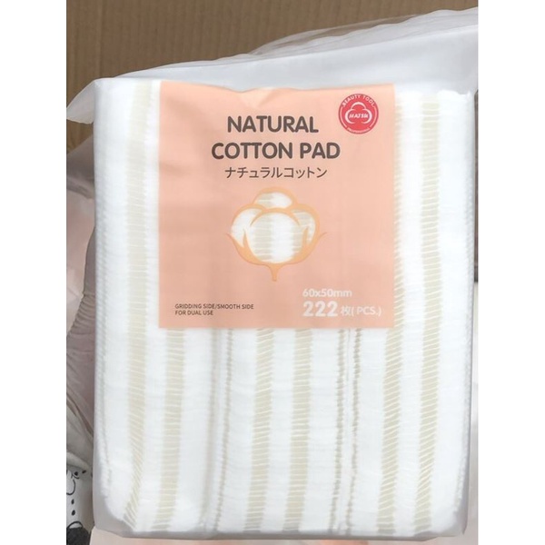 Bông tẩy trang Natural Cotton Pads 222 miếng Nhật Bản P0055x