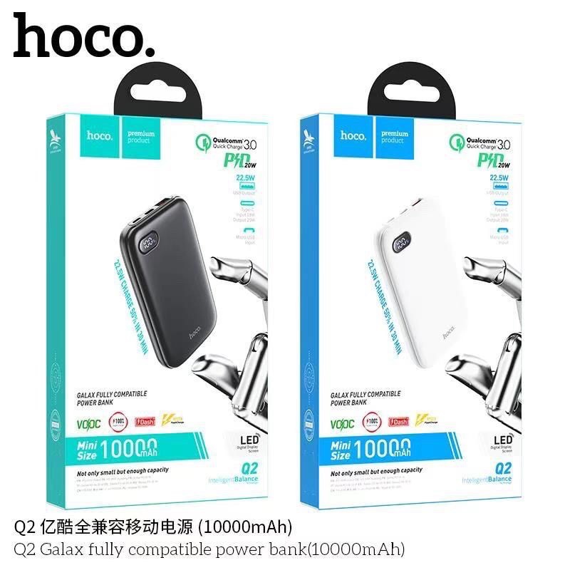 Sạc Dự Phòng Cao cấp Mini Siêu Tốc 22.5W Hoco Q2 New 10000mAh-2 Cổng Sạc Nhanh PD+QC3.0 cho IPhone 11 Promax/12 Promax