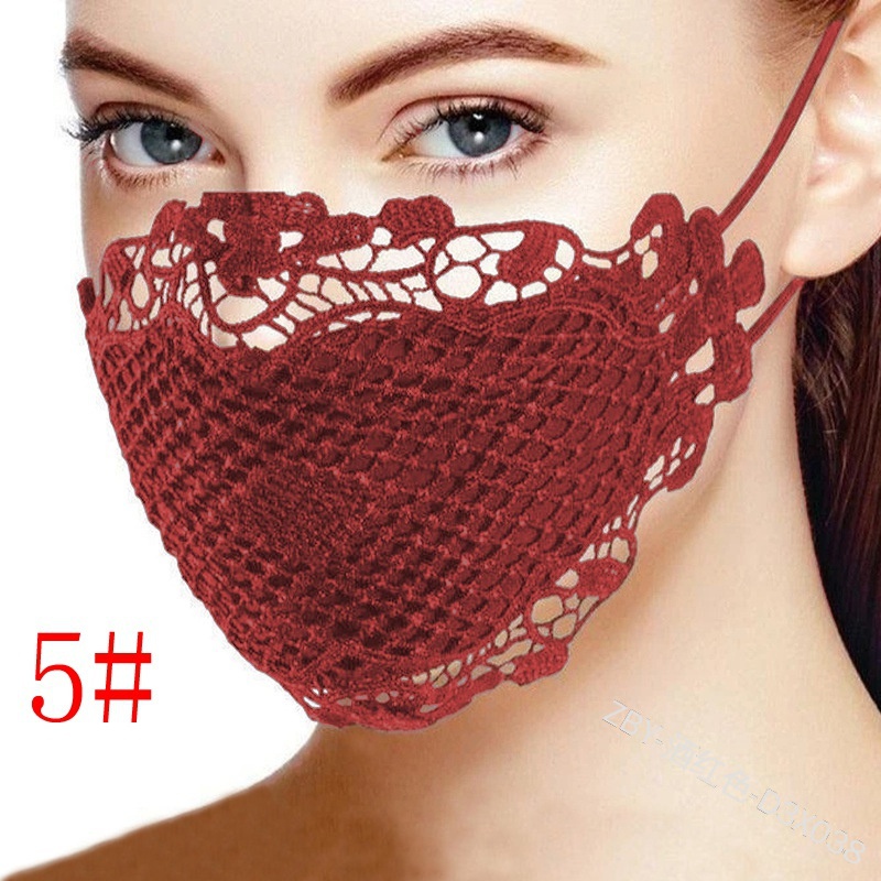 Khẩu Trang Ren Thoáng Khí Có Thể Giặt Và Tái Sử Dụng Tiện Dụng Cho Nữ