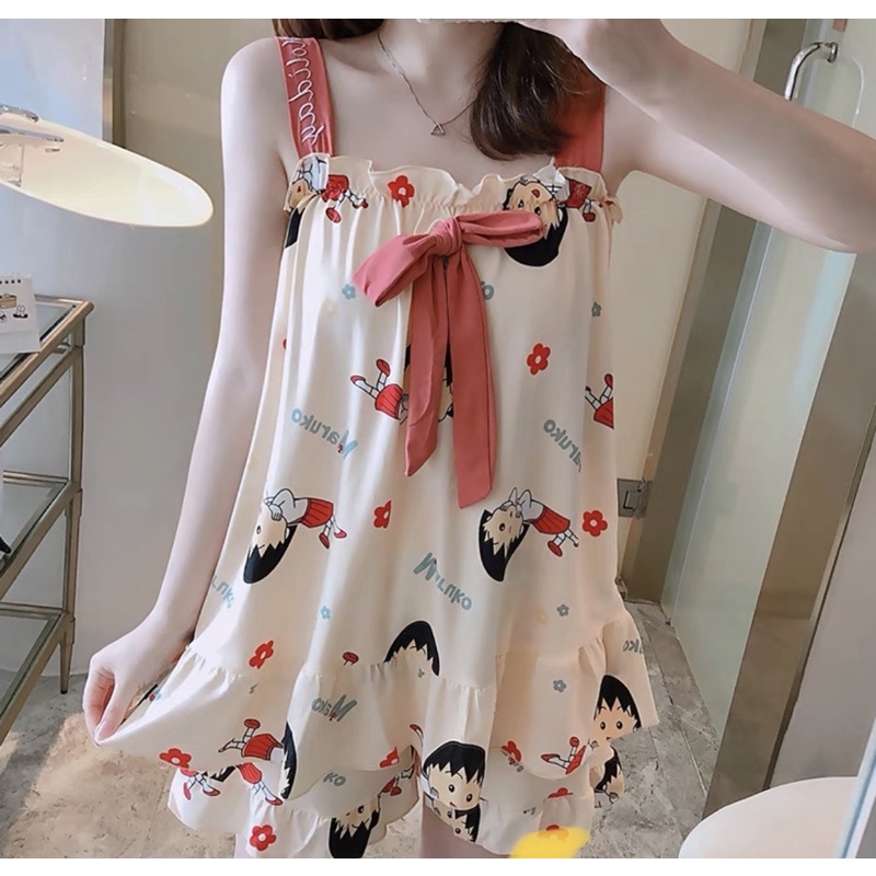 🎀 Bộ | Set đồ ngủ pyjama 2 dây mùa hè siêu cute vải cực mátttt CÓ ẢNH THẬT | BigBuy360 - bigbuy360.vn