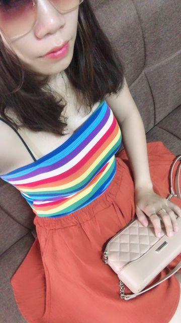 Áo 2 dây 7 sắc cầu vòng siêu xinh