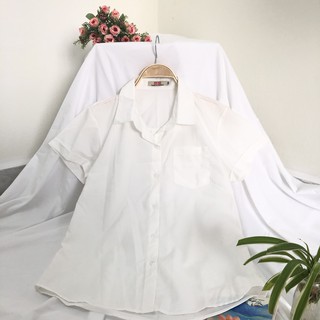 [Thanh Lý Nghỉ Bán] Áo sơ mi trắng Ami cổ đức dáng basic SM0203