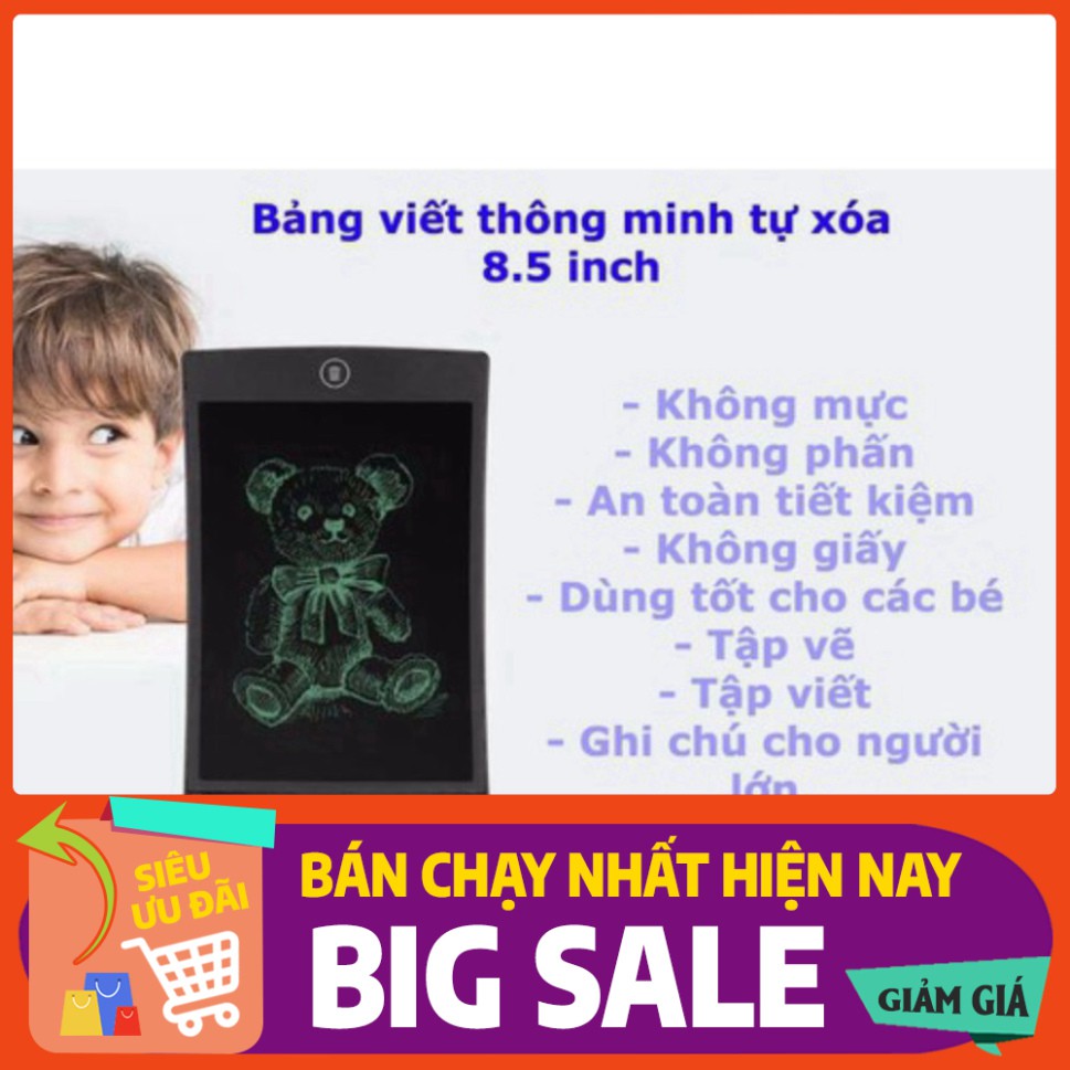 [FREE SHIP] 💥[BẢN MỚI NHẤT]💥Bảng Viết Ipad Thông Minh Tự Xóa Màn Hình LCD 8.5 inch💥 SIÊU HOT💥