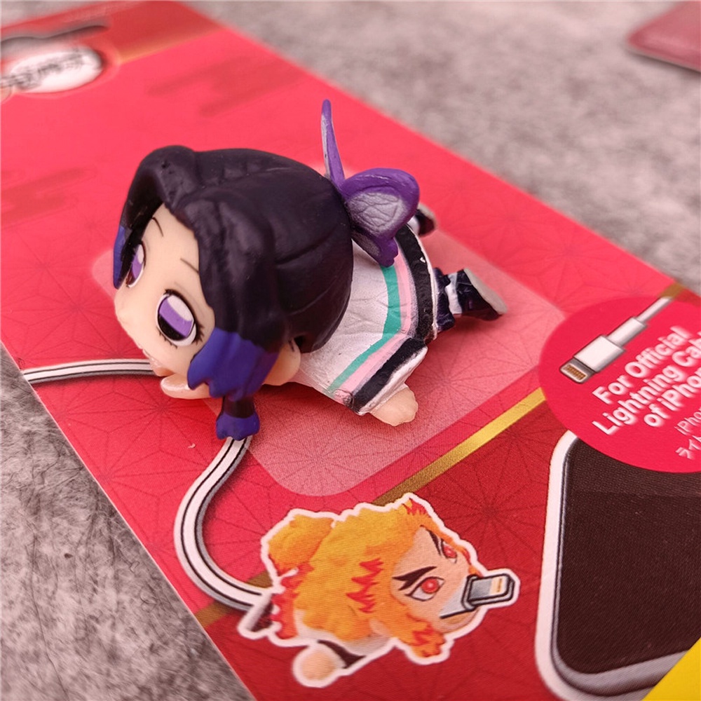 Phụ kiện bảo vệ dây cáp sạc điện thoại hình hoạt hình demon slayer kamado tanjirou kimetsu no yaiba