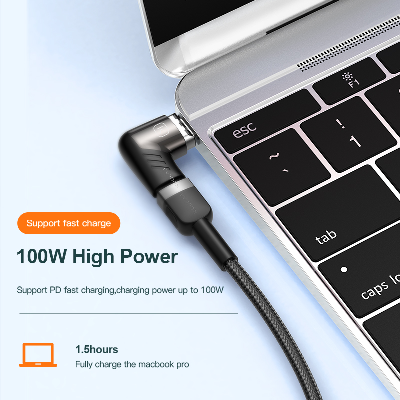 Đầu Cắm Sạc Chuyển Đổi USB Type C KUULAA Dành Cho MacBook Pro Với Huawei Có Nam Châm 100W