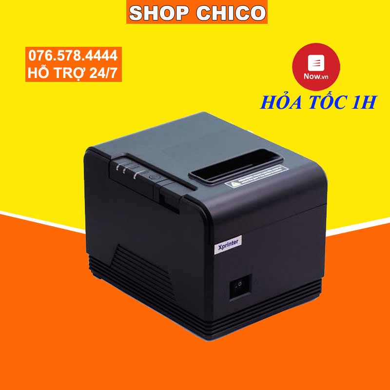 Máy in hóa đơn Xprinter XP-Q200cổng USB + lan , khổ 80mm, 200mm/s tặng 3 cuộn in hóa đơn Chico.vn