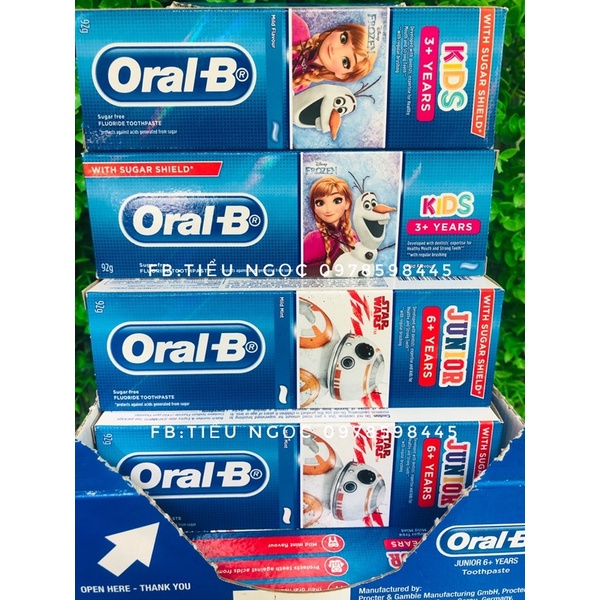 KEM ĐÁNH RĂNG ORAL-B KIDS 3+