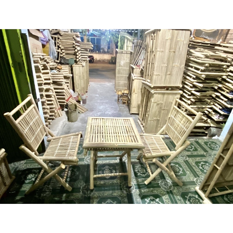 Bộ bàn xếp 50 vuông ,ghế xếp(1bàn+ 2 ghế) cho quán Café …